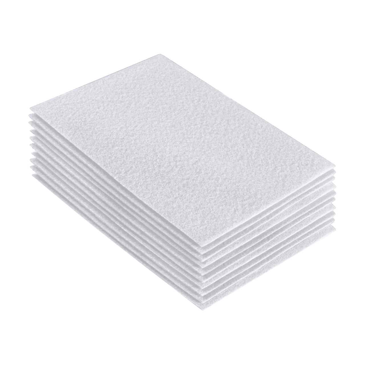 FabricLA Acrylic Felt Sheets for Crafts - Precut 9" X 12" Inches (20 cm X 30 cm) Felt Squares - Use Felt Fabric Craft Sheets for DIY, Costume, and Decoration | White - 10 Pieces